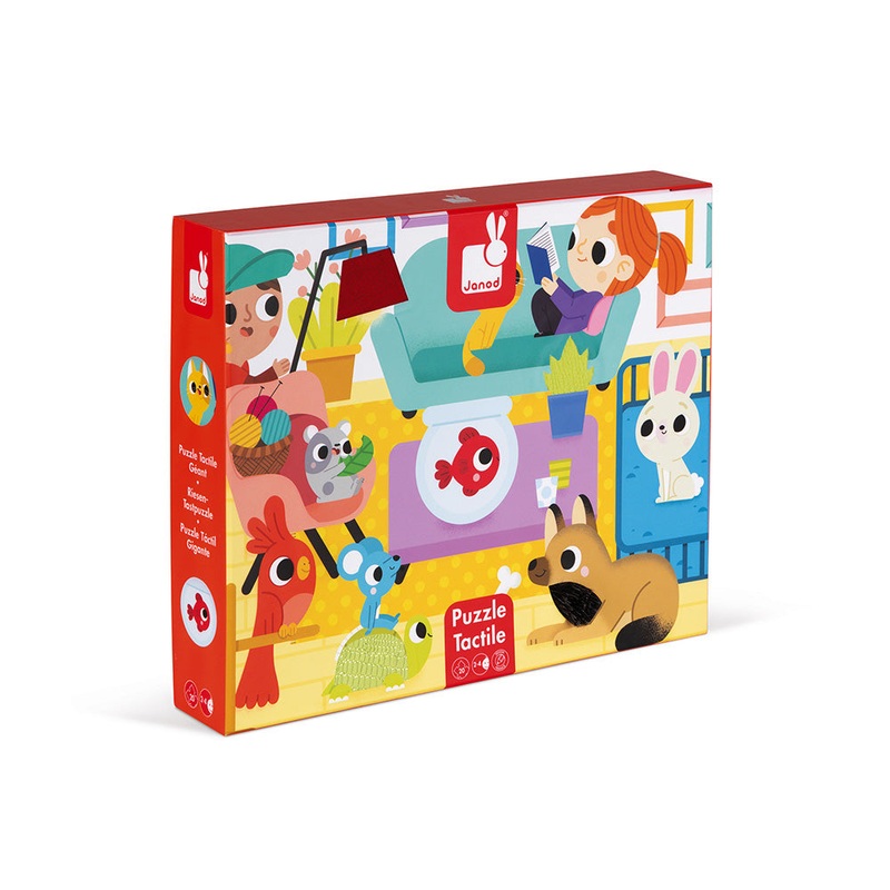 Janod 20pcs Tactile Puzzle Pets