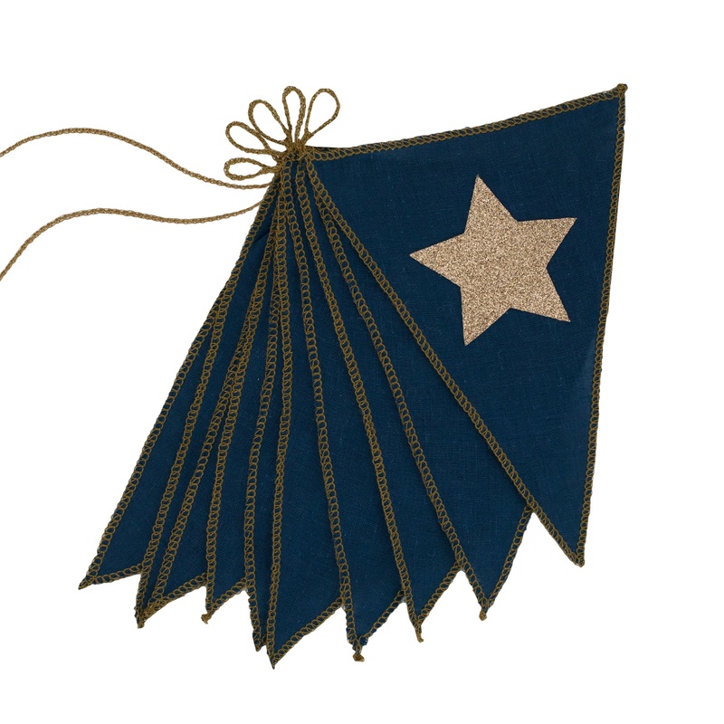 Numero 74 Bunting Garland Super Hero Night Blue