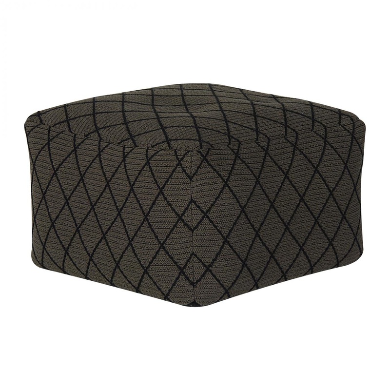 Quax Tricot Hocker Pouffe 55x55x35cm - Taupe