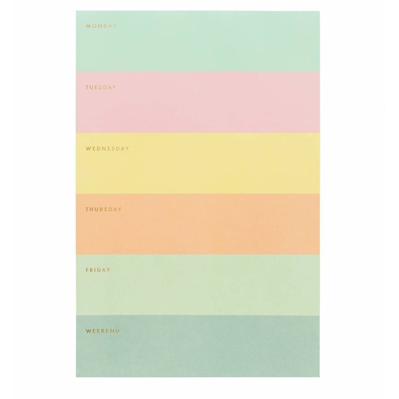 Rifle Paper Co Color Block Weekly Memo Notepad