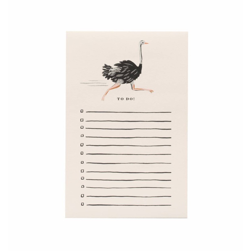 Rifle Paper Co Ostrich Notepad