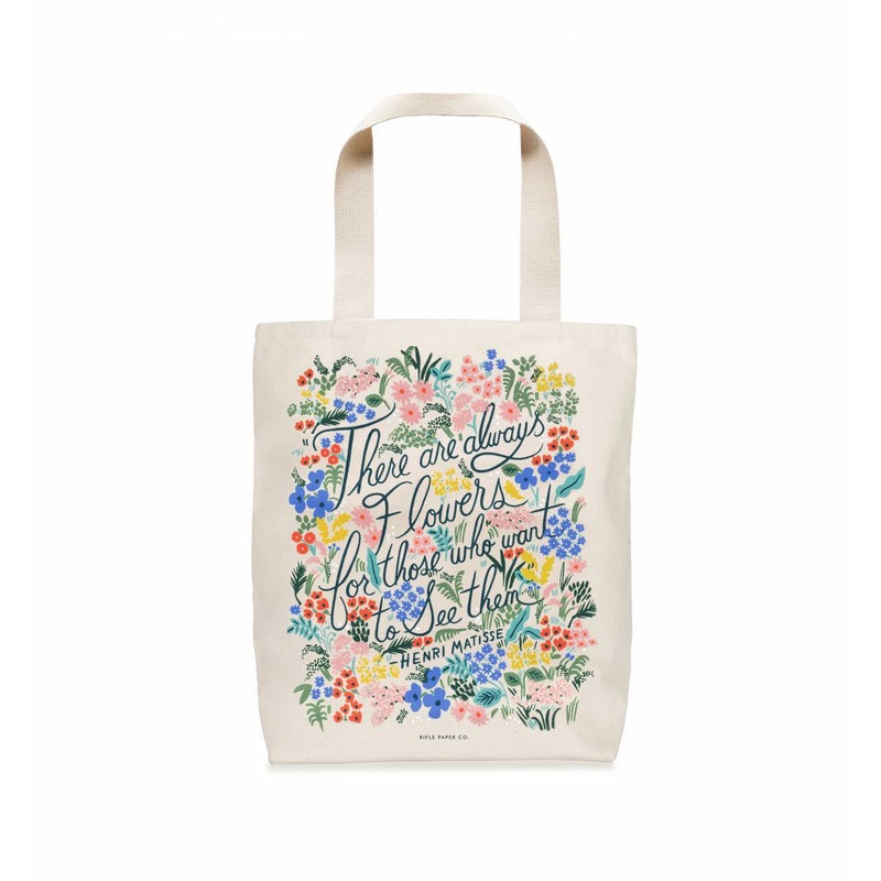 Rifle Paper Co Seeing Flowers Tote Bag