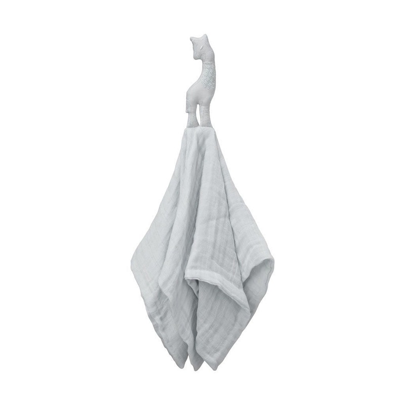 Cam Cam Copenhagen Cuddle Cloth Muslin Giraffe Light Grey