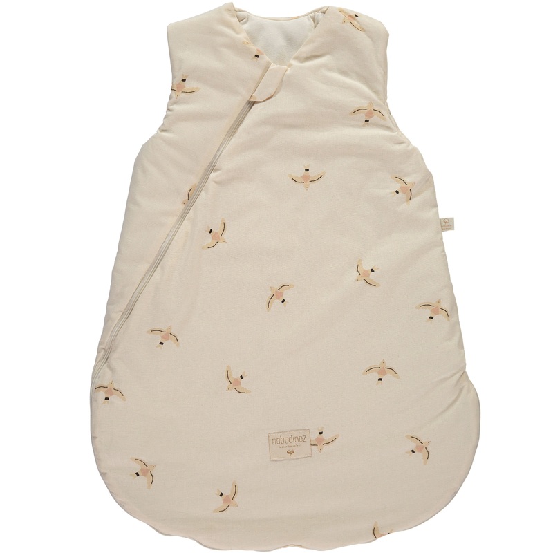 nobodinoz Cocoon Mid Season Sleeping Bag Nude Haiku Birds