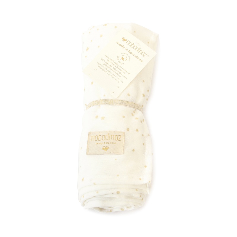 nobodinoz Swaddle Butterfly Gold Stella/White