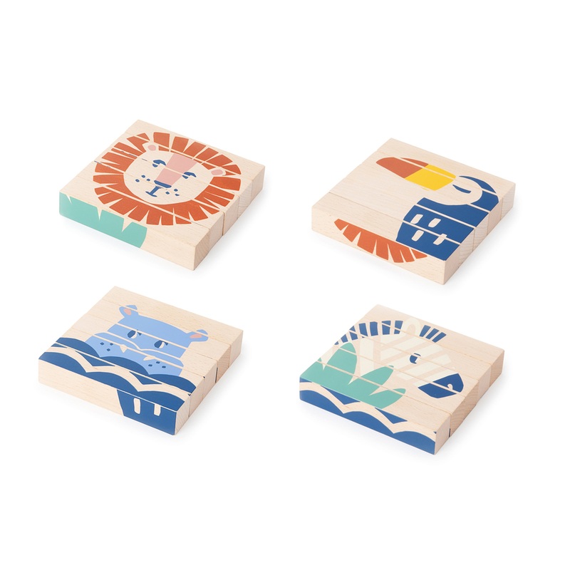 nobodinoz Wild Animals Wooden Blocks