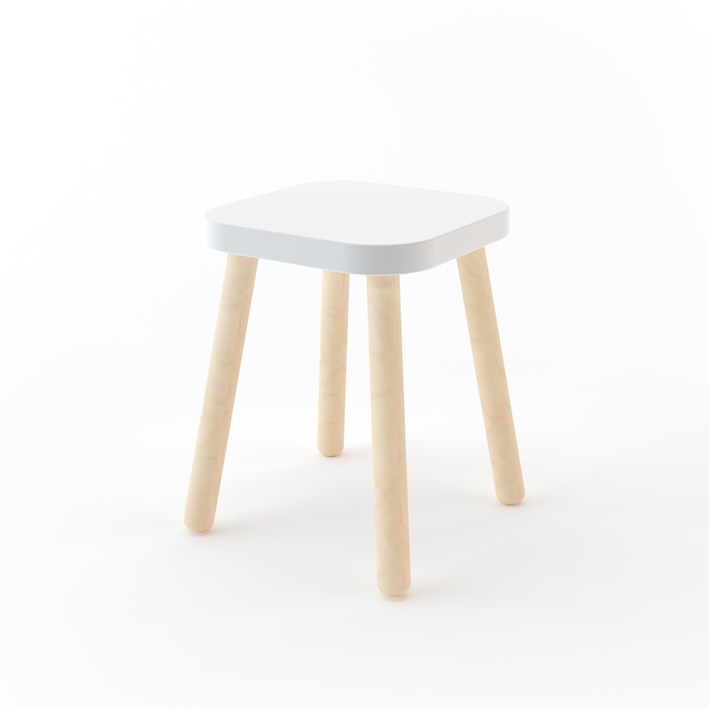 Oeuf Square Stool (Pre-Order; Est. Delivery in 6-10 Weeks)