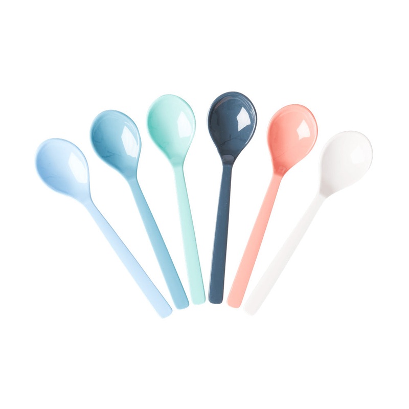 Rice DK 6 Melamine Teaspoons Assorted Happy 21 Colors