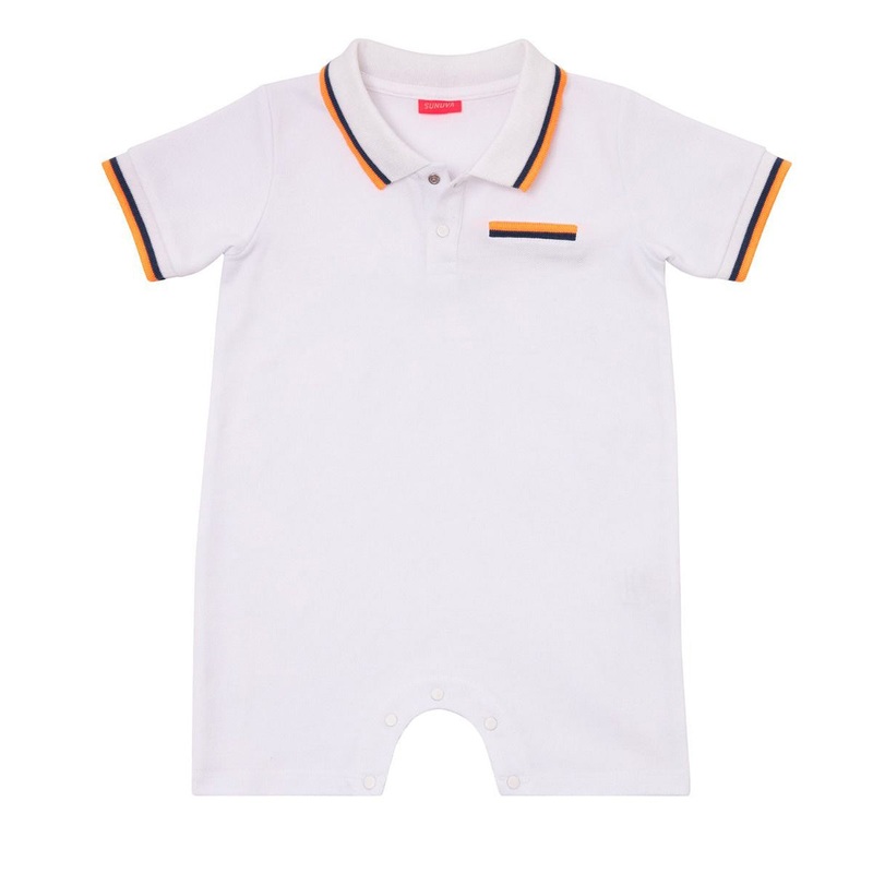 Sunuva Baby Boys Pique Onesie White