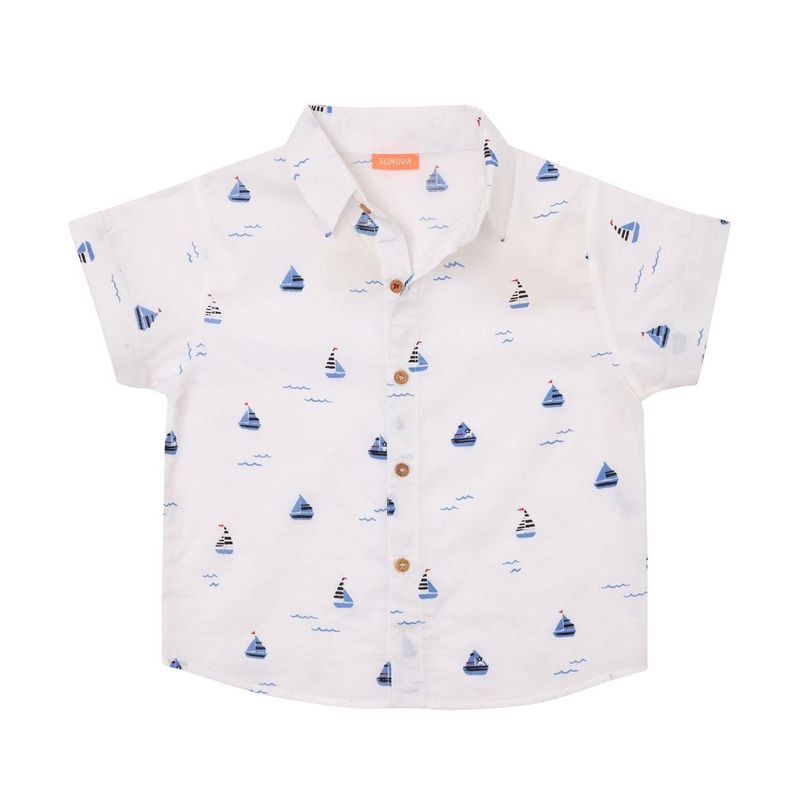 Sunuva Baby Boys Short Sleeve Shirt White