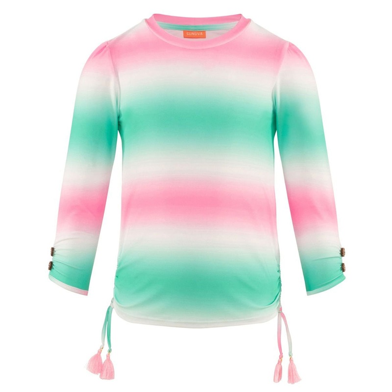 Sunuva Girls Classic Long Sleeve Rash Jade Green