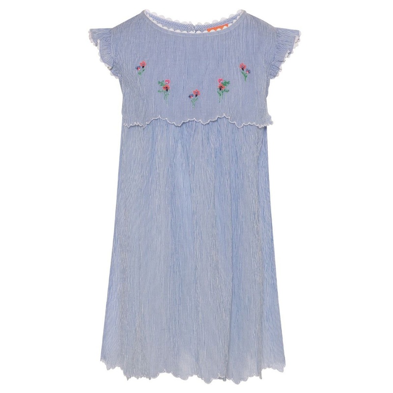 Sunuva Girls Handkerchief Dress Blue/White