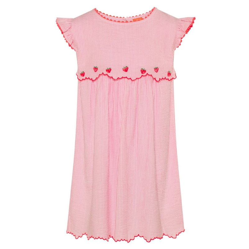 Sunuva Girls Hankerchief Dress Pink/White
