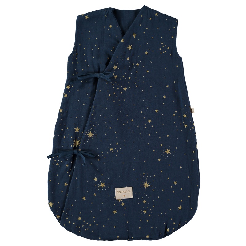 nobodinoz Summer Sleeping Bag Dreamy Gold Stella/Midnight Blue