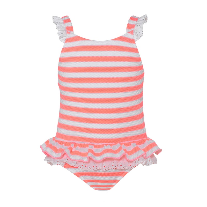 Sunuva Baby Girls Frill Swimsuit Sherbert Pink