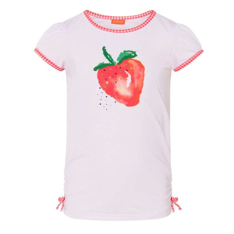 Sunuva Girls Cap Sleeve Rash White