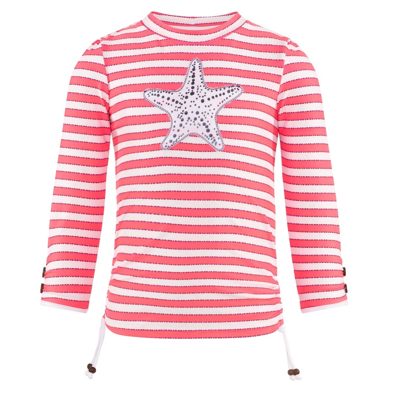 Sunuva Girls Classic L/S Rash Hot Pink