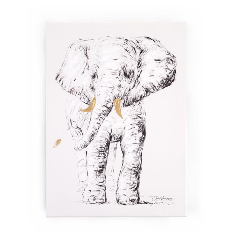 Childhome Oil Painting Elephant Head + Gold