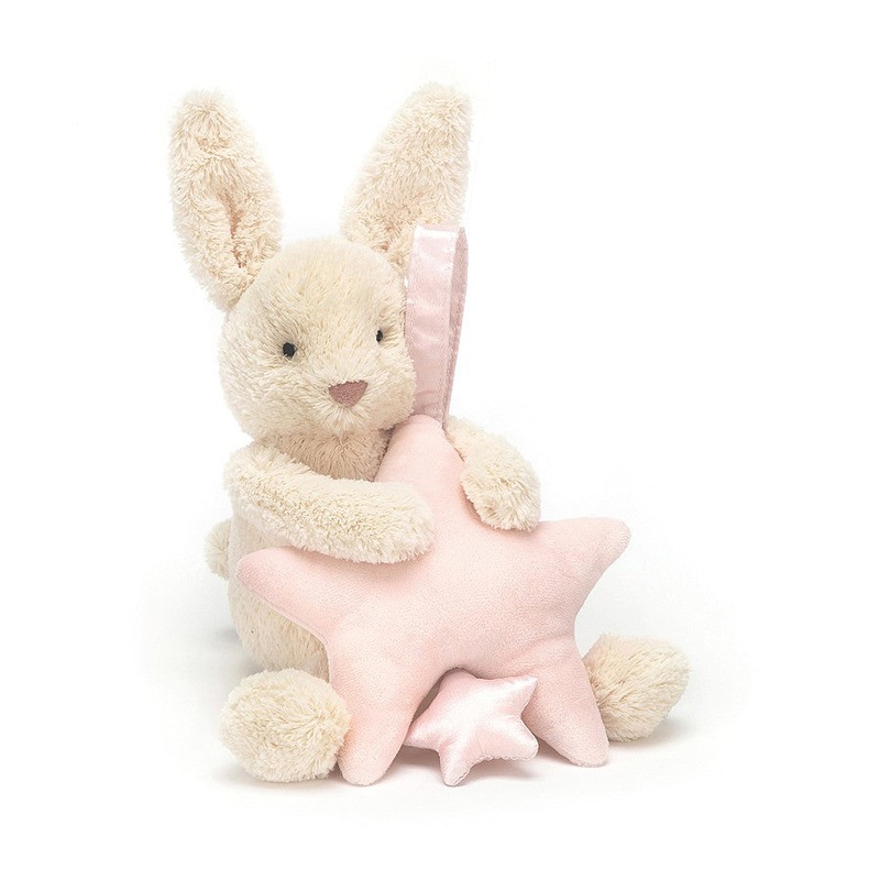 Jellycat Star Pink Bunny Star Musical Pull