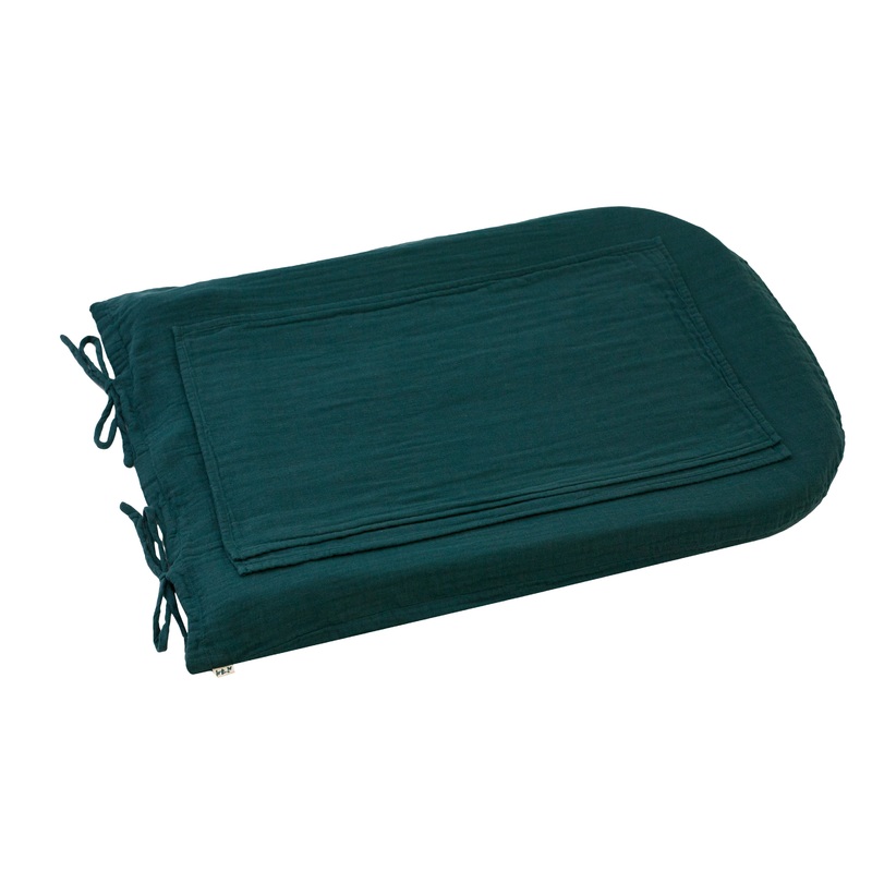 Numero 74 Changing Pad Cover Round Teal Blue