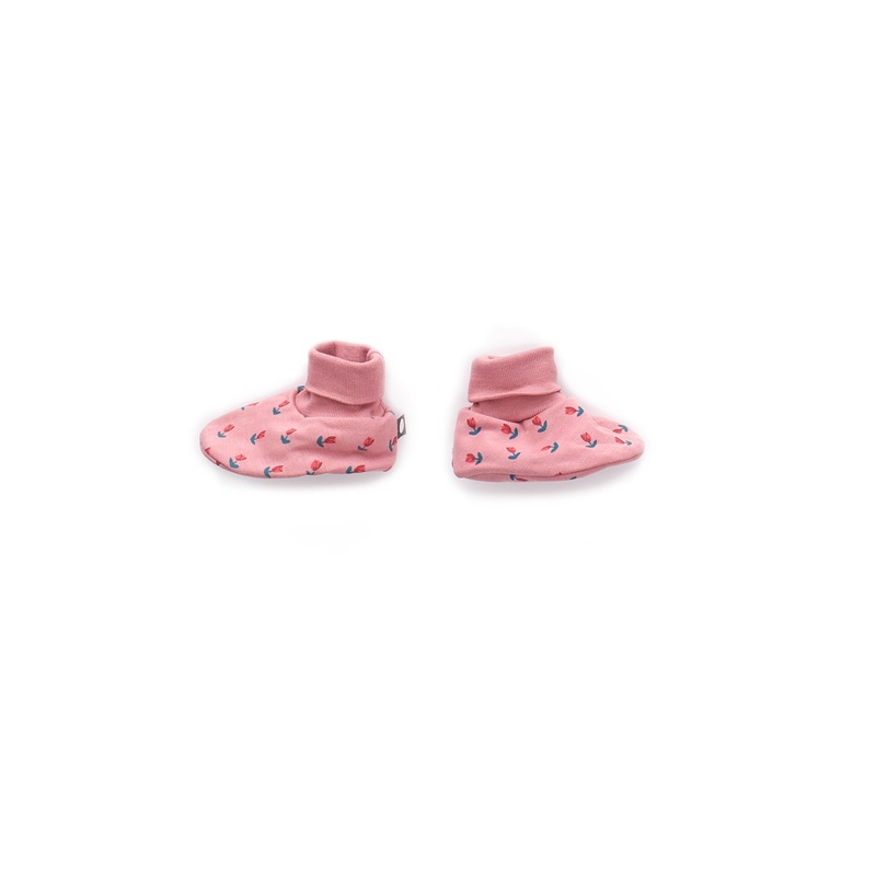Oeuf Booties Dark Pink/Tulips