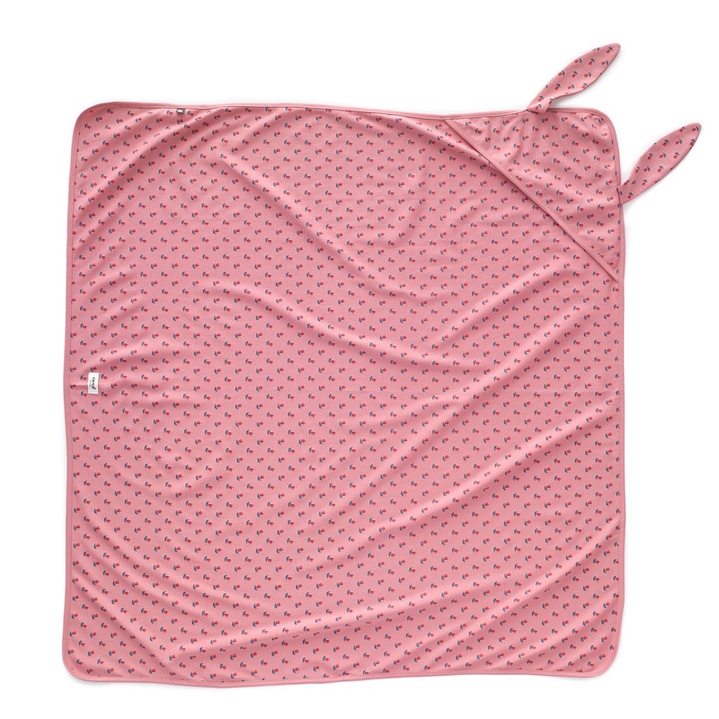 Oeuf Bunny Blanket Dark Pink/Tulips