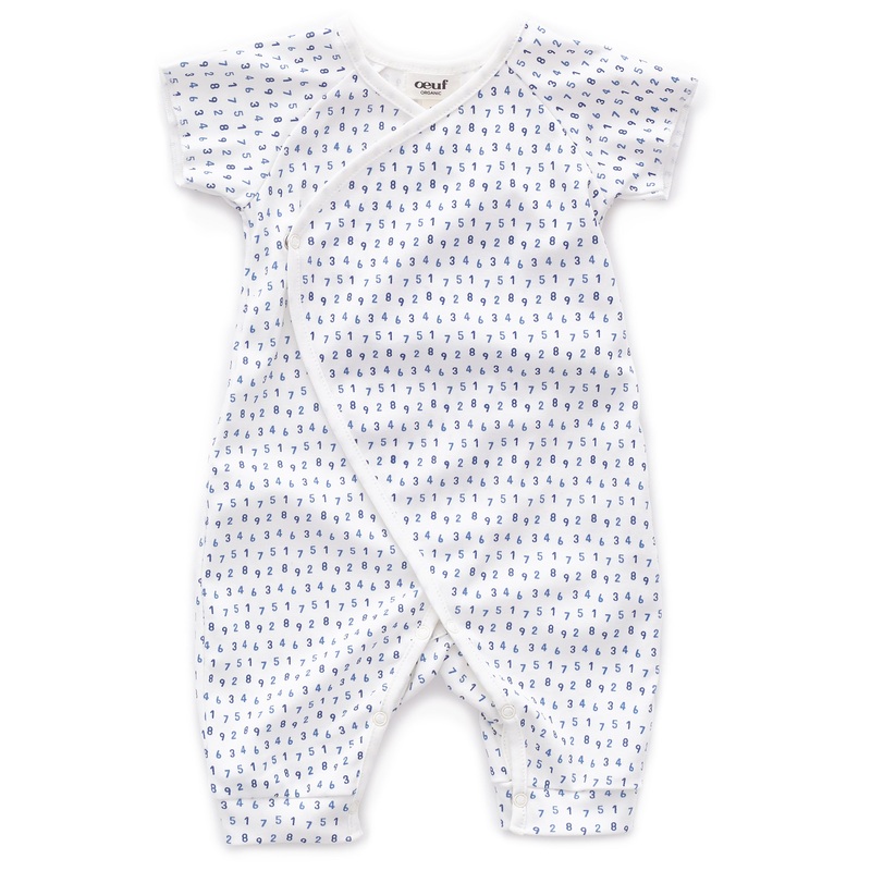 Oeuf Kimono Jumper Ss White/Numbers