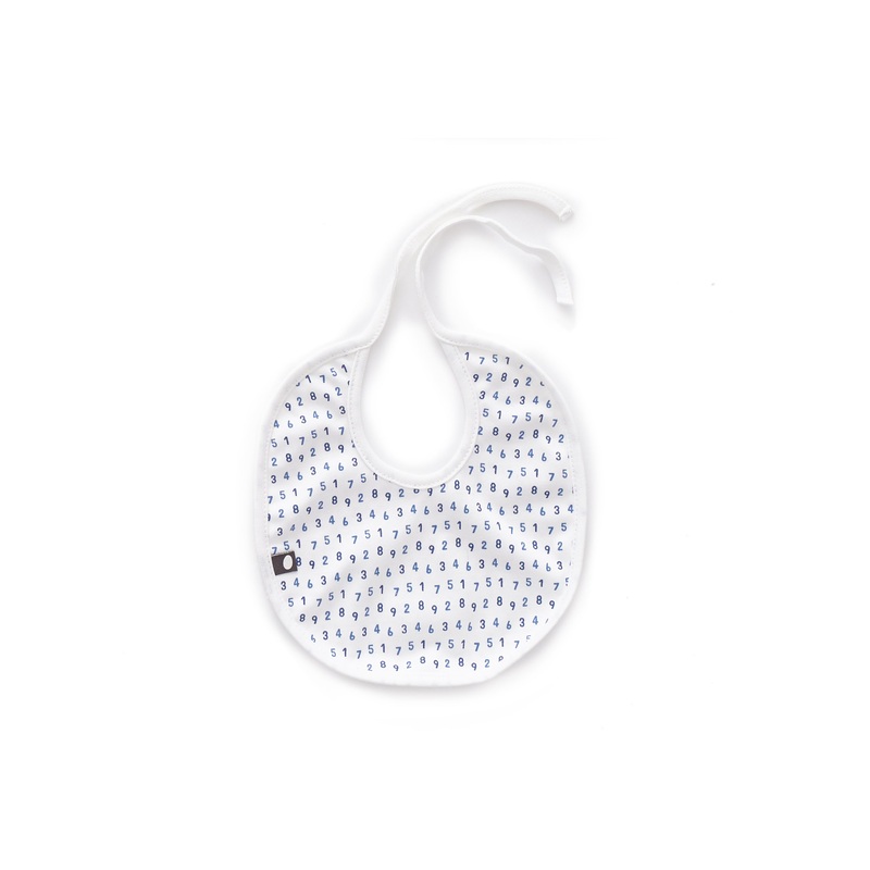 Oeuf Small Bib White/Numbers