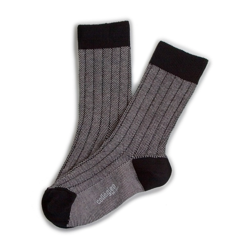 collgien Grain De Caviar Noir Blanc Socks