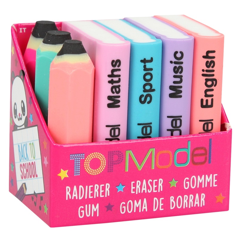 Depesche Topmodel Eraser Set Mini School Book