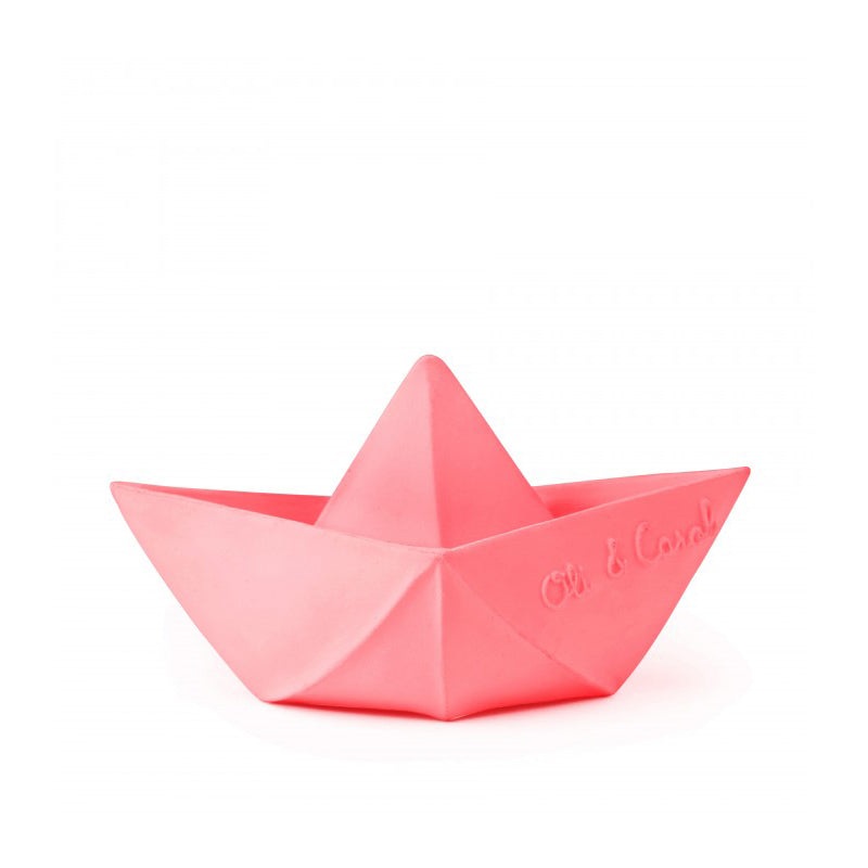 Oli & Carol Origami Boat Pink Teether