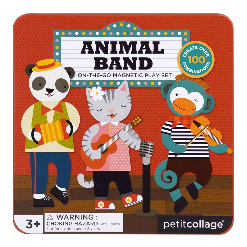 Petit Collage Magnetic Box - Animal Band