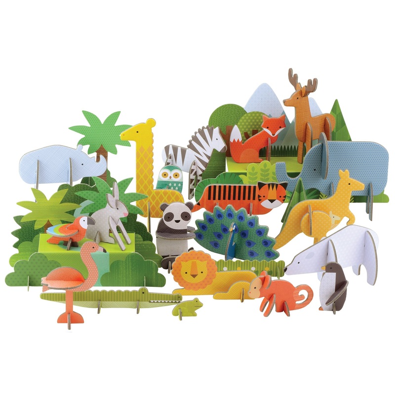 Petit Collage Pop-Out - Deluxe Pop-Out Animals