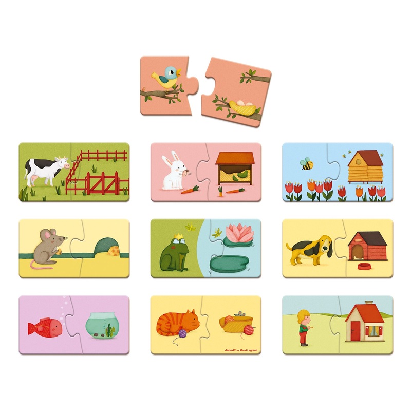 Janod Duonimo 20 Pieces Puzzie Matching Game