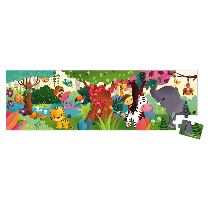 Janod Hat Boxed 36 Pcs Panoramic Puzzle Jungle