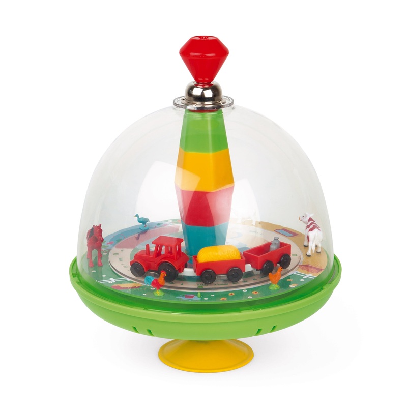 Janod Musical Farm Spinning Top