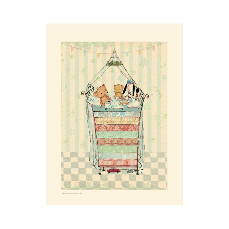 Maileg Teddy and The Pea Poster