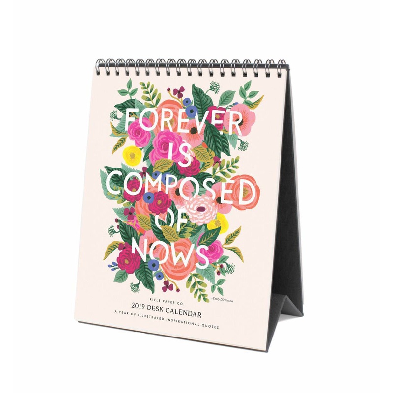 Rifle Paper Co 2019 Inspirational Quote Desk Calendar