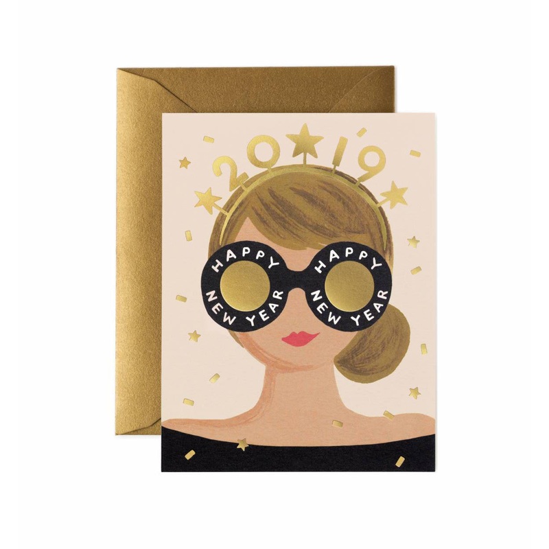 Rifle Paper Co New Years Girl Card