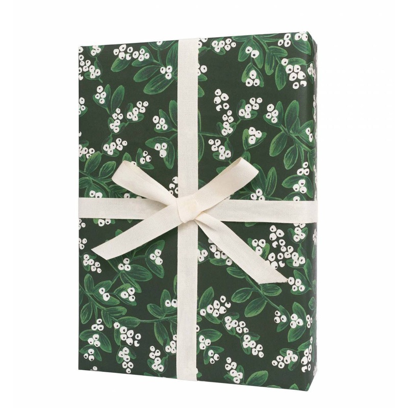 Rifle Paper Co Roll of 3 Evergreen Mistletoe Wrapping Sheets