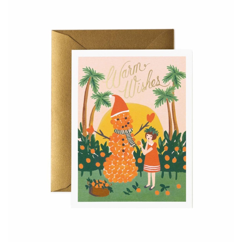 Rifle Paper Co Warm Wish Snowman Card