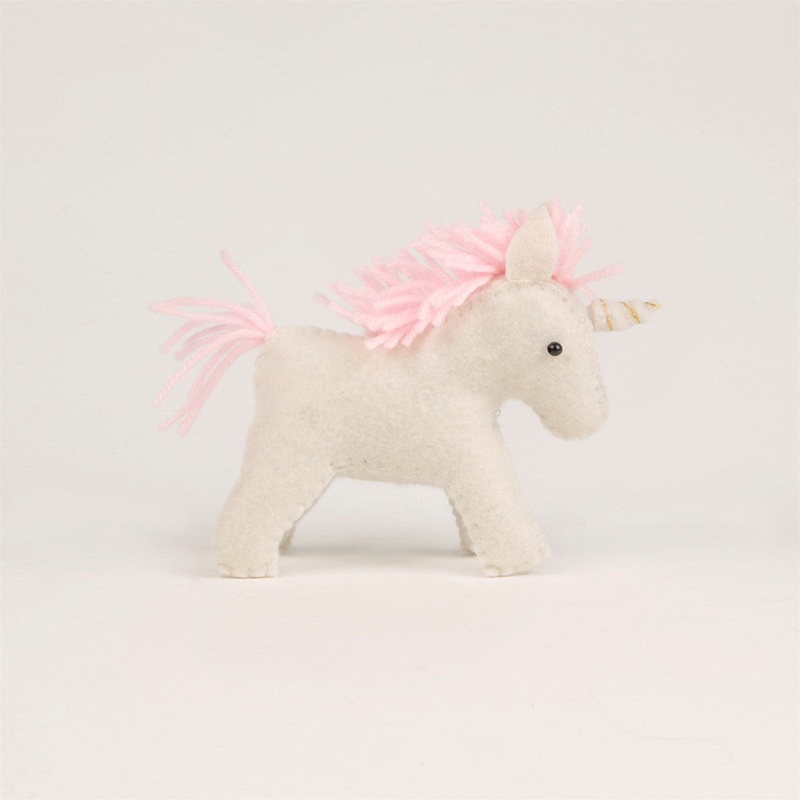 RJB Stone Magical Felt Unicorn Decoration