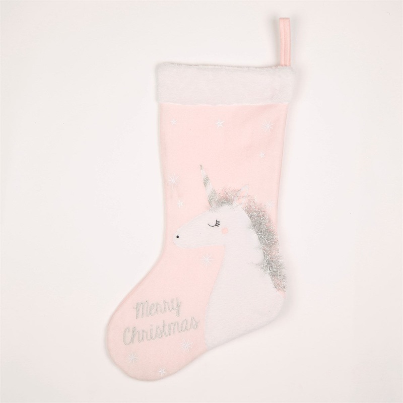 RJB Stone Merry Christmas Princess Unicorn Stocking
