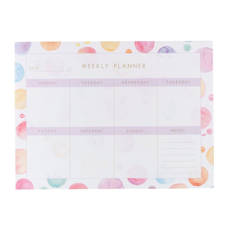 RJB Stone Paint Splash Weekly Planner Pad