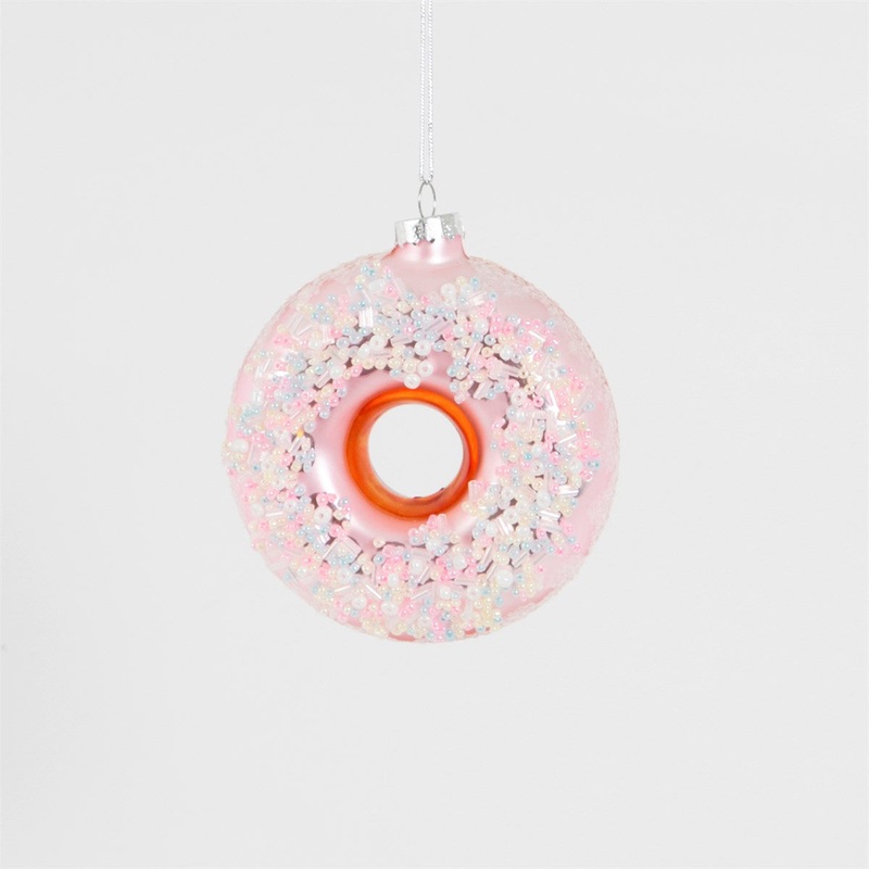 RJB Stone Pink Sugar-Coated Donut Bauble
