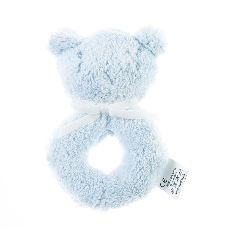 Britt Bear Snuggles Rattle - Blue