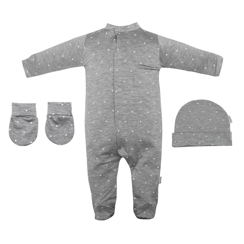 Cambrass Set Newborn 3pcs 1625393 Grey/White