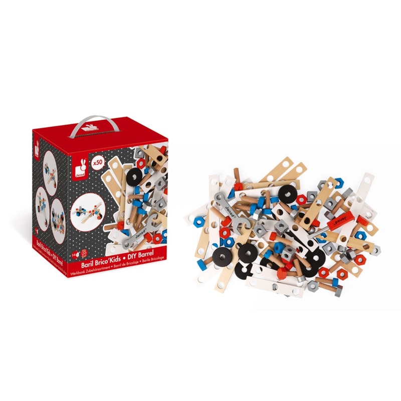 Janod Bricokids DIY Barrel - 50pcs