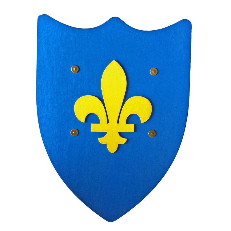 Klid Medieval Shield Historik Flower L Blue