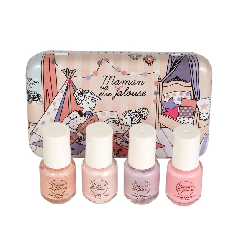 Maman va tre Jalouse Metallic Box with 4 Mini Nail Polishes